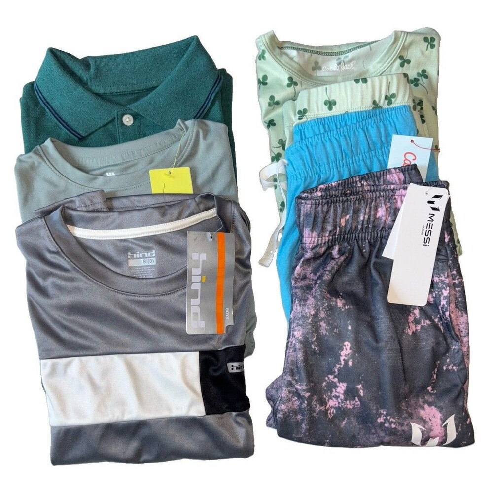 Cat & Jack All In Motion Messi Hindi Boys Sz 8 Clothing Lot NWT